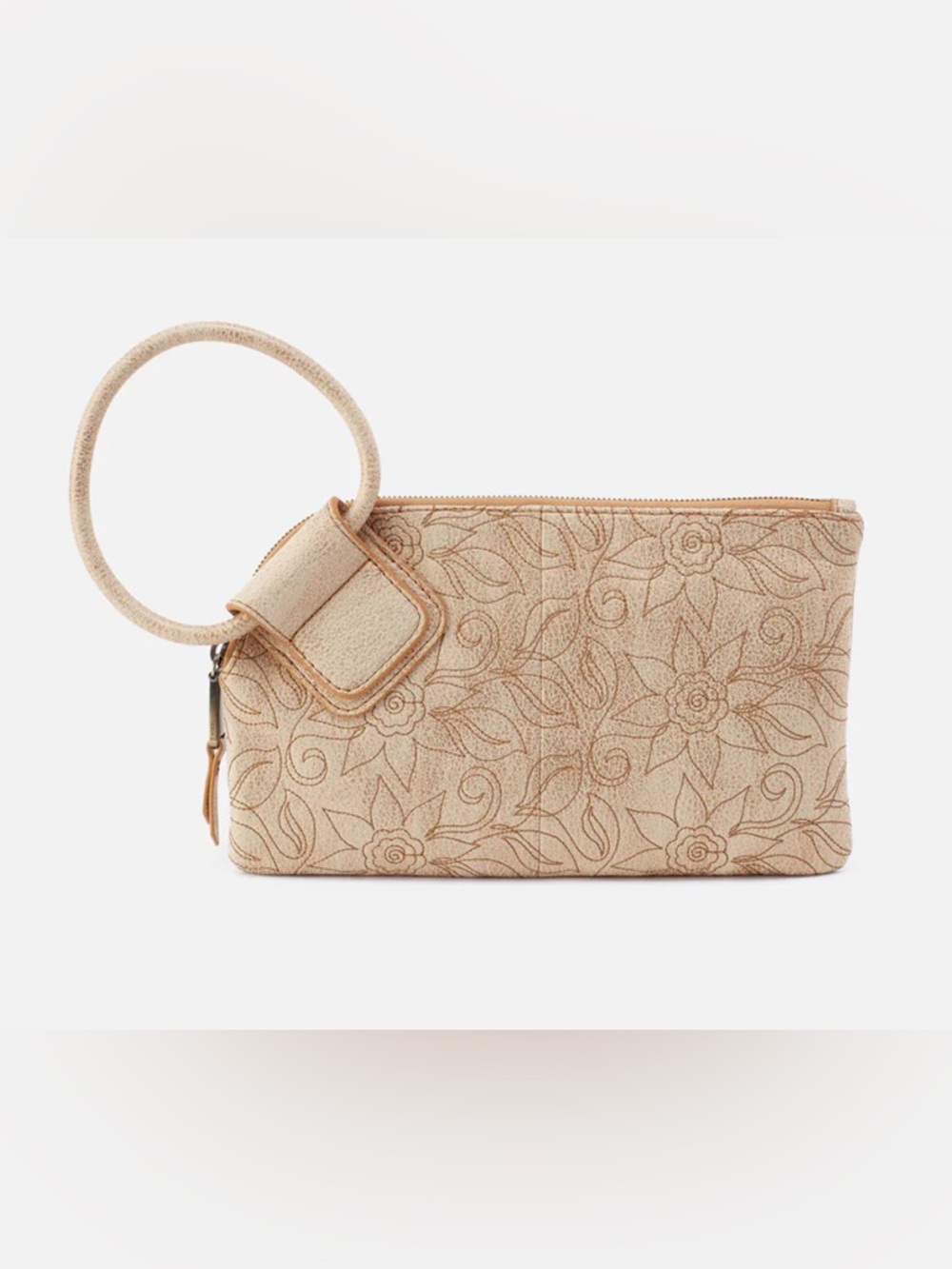 Hobo Bags Sable Gold Leaf Wristlet Clutch